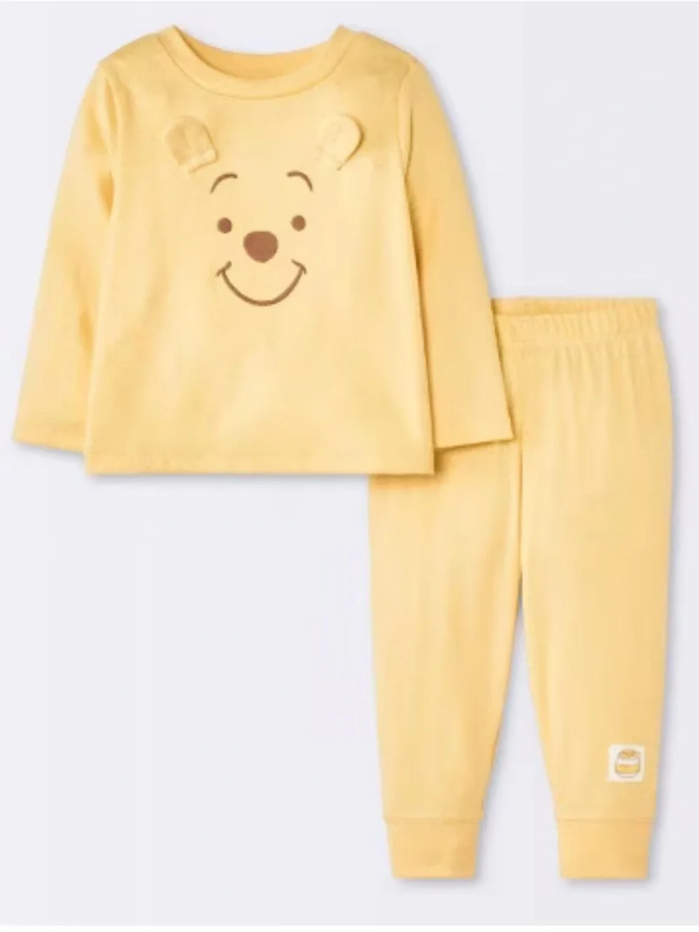 Disney Yellow Winnie the Pooh Baby Pajama Set with Hat, Slippers & Plush